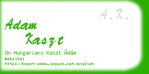 adam kaszt business card